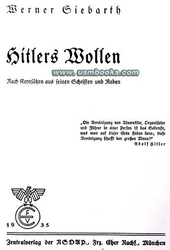 Adolf Hitlers Will, Central Publishing House of the Nazi Party, Zentralverlag der NSDAP Franz Eher