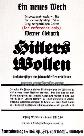 Nazi book advertising