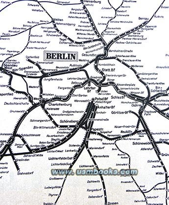 Deutsche Reichsbahn map Berlin