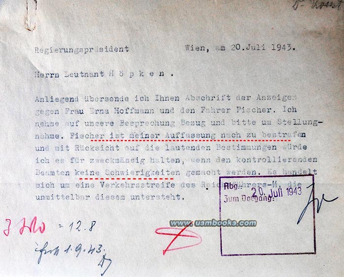 Mrs. Heinrich Hoffmann, Dr. Hans Dellbrügge initials