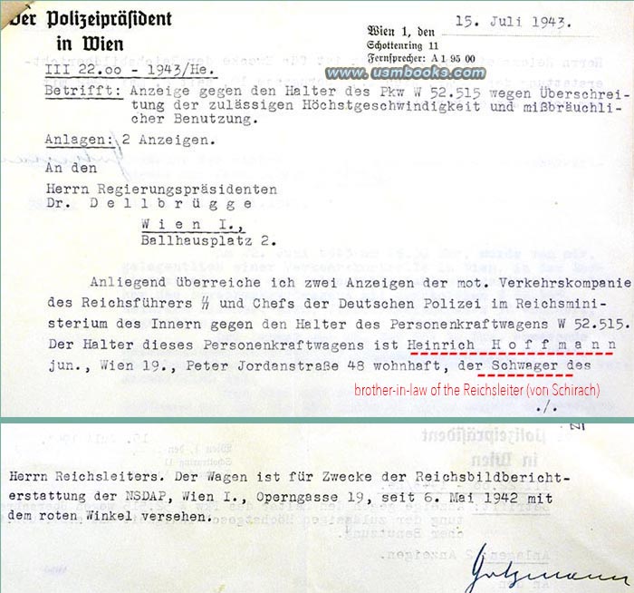 Reichsstatthalter of Vienna, Baldur von Schirach' mother-in-law