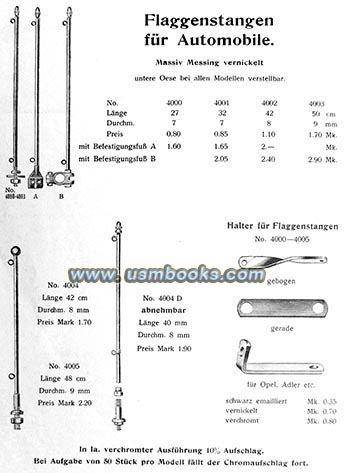 Nazi catalog Frese swastika pennants