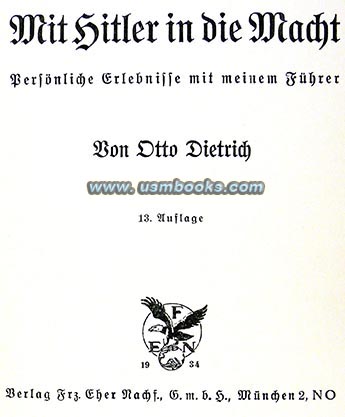 Mit Hitler in die Macht by Dr. Otto Dietrich, 1934