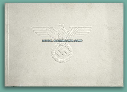 1938 Nazi commemorative DAF laborer book with embossed Nazi egale and swastika cover