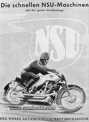 1939 NSU motorcycle advertising