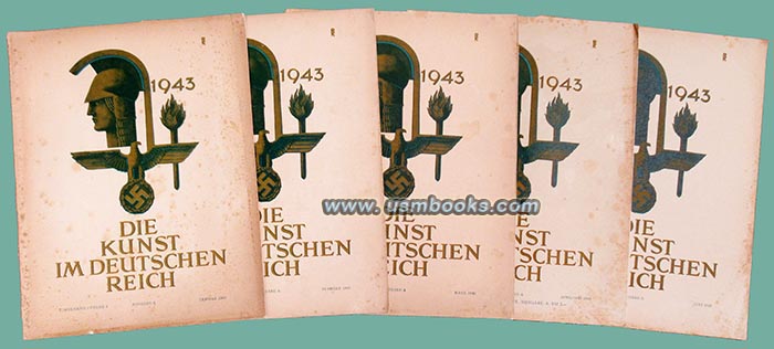 DIE KUNST IM DEUTSCHEN REICH OVERSIZED NAZI ART MAGAZINES JANUARY - JUNE 1943