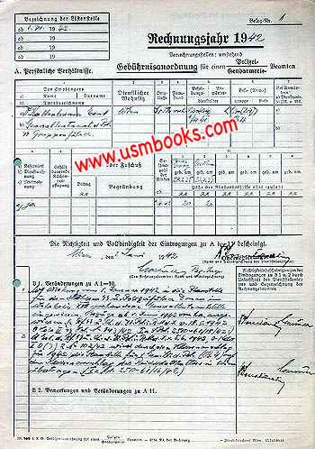 German income tax return for Generalleutnant der Polizei und SS-Gruppenführer Dr. Ernst Kaltenbrunner