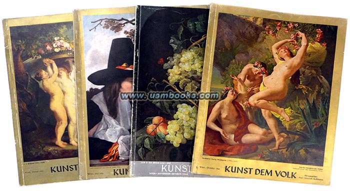 WW2 Nazi art magazines Kunst dem Volk