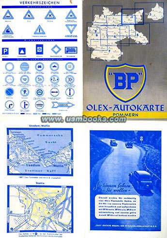 1938 BP road map Pomerania