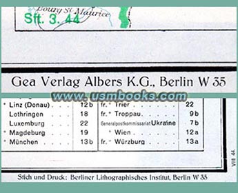 1944 Deutsche Reichspost color map