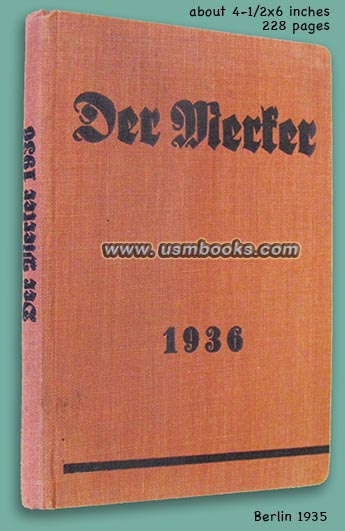 Der Merker Schülerkalender des VDA 1936