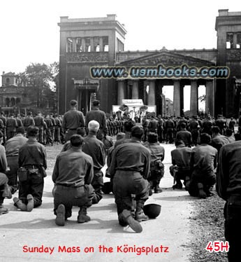 Sunday Mass on the Königsplatz in central Munich