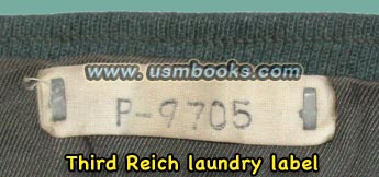 Third Reich era dry cleaning tag