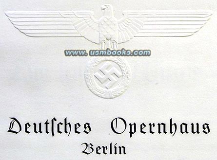 Nazi eagle and swastika Deutsches Opernhaus Berlin