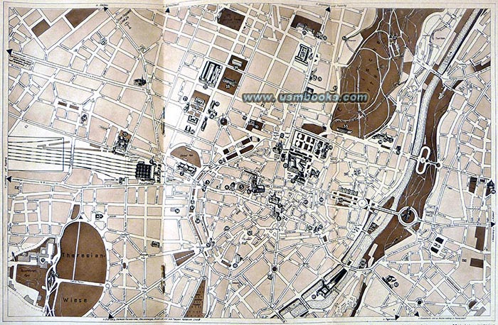 1934 map Munich, Capital of the Nazi Movement