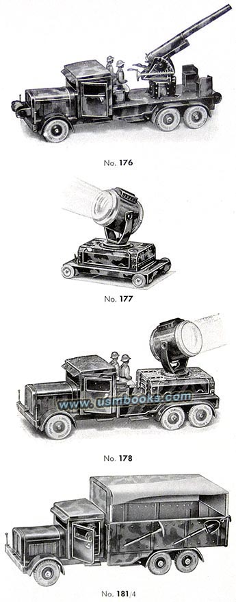 Nazi Flak gun, searchlights Tippco