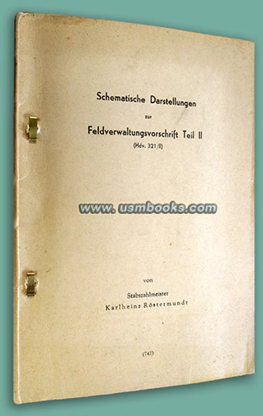 Schematische Darstellungen zur Feldverwaltungsvorschrift, Stabszahlmeister Karlheinz Rstermundt